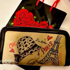 BRIGHTON FASHIONISTA WALLET DIVA ON THE MOVE CHIC PLACES TO BE GIRL IN HAT PARIS